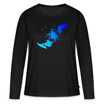 Kitesurf Femmes Kitesurf Kitesurf Kitesurf Kitesurf Kitesurf - T-shirt manches longues Premium bio Femme - noir - Devant - Julia (174cm)