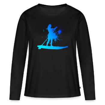 Stand up Paddle Stand up Paddle Homme - T-shirt manches longues Premium bio Femme - noir - Devant - Julia (174cm)