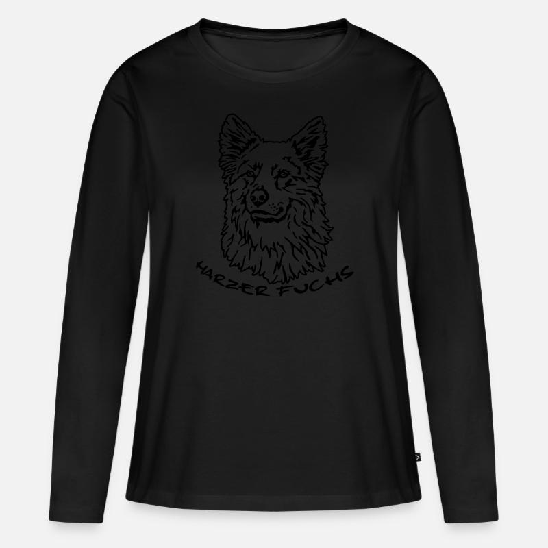 375 Harzer Fuchs - Frauen Premium Bio Langarmshirt - Schwarz