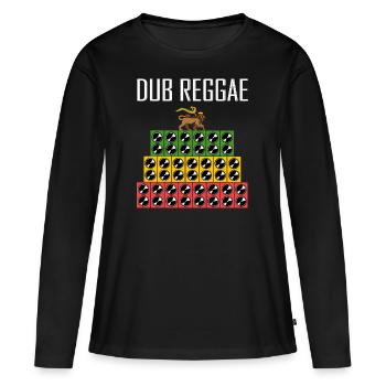 Système de son Dub Reggae - T-shirt manches longues Premium bio Femme - noir - Devant - Julia (174cm)