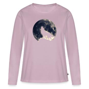 Wolf Mond - Frauen Premium Bio Langarmshirt - Altrosa - Vorne - Julia (174cm)