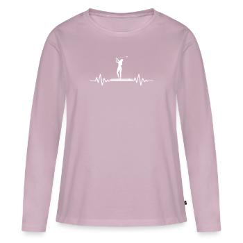 Golf Geschenk Golfer Golfen Golfschläger Golfplatz - Frauen Premium Bio Langarmshirt - Altrosa - Vorne - Julia (174cm)
