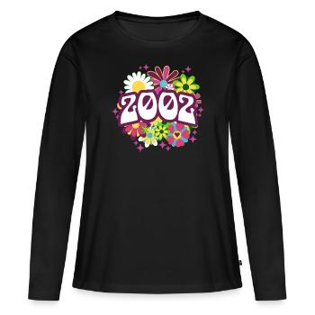 Fête Anniversaire Femme 2002 20 Ans Anniversaire - T-shirt manches longues Premium bio Femme - noir - Devant - Julia (174cm)