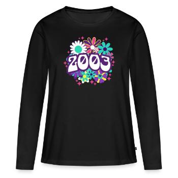 Frauengeburtstag 2003 20-jähriges Jubiläum - Frauen Premium Bio Langarmshirt - Schwarz - Vorne - Julia (174cm)
