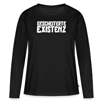 L’existence ratée - T-shirt manches longues Premium bio Femme - noir - Devant - Julia (174cm)