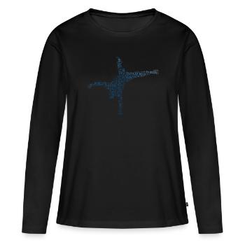 Break Dance Breakdance Hommes Bboy Hiphop - T-shirt manches longues Premium bio Femme - noir - Devant - Julia (174cm)