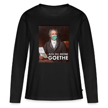 Oh toi mon virus du protège-dents Goethe Wolfgang - T-shirt manches longues Premium bio Femme - noir - Devant - Julia (174cm)