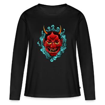 diable - T-shirt manches longues Premium bio Femme - noir - Devant - Julia (174cm)