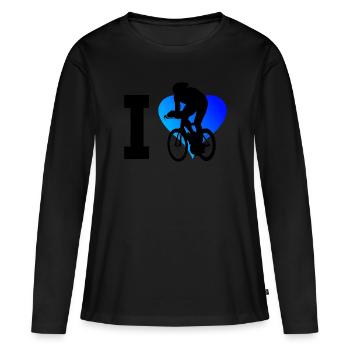 Vélo de route Cycliste de route Vélo de route Cyclisme de route Cyclisme de route - T-shirt manches longues Premium bio Femme - noir - Devant - Julia (174cm)
