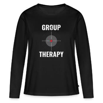 Thérapie de groupe Target Target Gift Idea - T-shirt manches longues Premium bio Femme - noir - Devant - Julia (174cm)