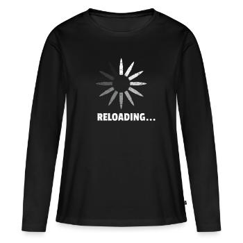 Rechargement du circuit de charge recharge idée cadeau armes - T-shirt manches longues Premium bio Femme - noir - Devant - Julia (174cm)
