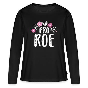 Pro Roe - T-shirt manches longues Premium bio Femme - noir - Devant - Julia (174cm)