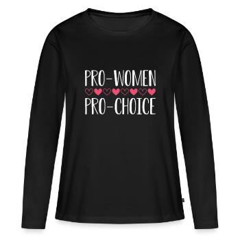 Pro Femmes Pro Choix - T-shirt manches longues Premium bio Femme - noir - Devant - Julia (174cm)