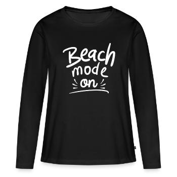 Mode Plage activé - T-shirt manches longues Premium bio Femme - noir - Devant - Julia (174cm)