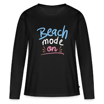 Beach Mode On - Women's Premium Organic Long Sleeve Shirt - black - Front - Julia (174cm)