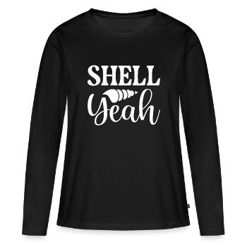 Schale ja - Frauen Premium Bio Langarmshirt - Schwarz - Vorne - Julia (174cm)