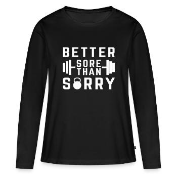 Besser Wunde als Nachsicht - Frauen Premium Bio Langarmshirt - Schwarz - Vorne - Julia (174cm)