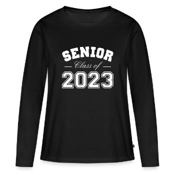 Senior Class von 2023 - Frauen Premium Bio Langarmshirt - Schwarz - Vorne - Julia (174cm)