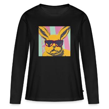 Cool - Women's Premium Organic Long Sleeve Shirt - black - Front - Julia (174cm)