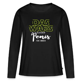 JGA Das Wars gleicher Penis für immer - Frauen Premium Bio Langarmshirt - Schwarz - Vorne - Julia (174cm)