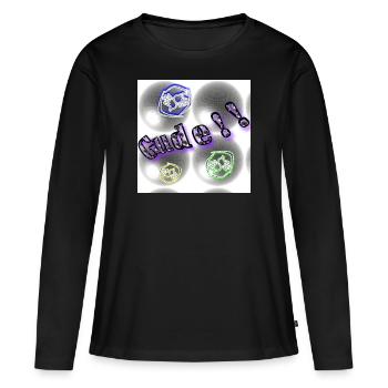 Gude!! - (Guten Tag) - Slang - Abbild - 2023 - Frauen Premium Bio Langarmshirt - Schwarz - Vorne - Julia (174cm)