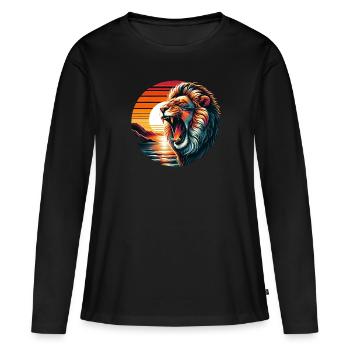 Roaring Lion: Epic Sunset - Women's Premium Organic Long Sleeve Shirt - black - Front - Julia (174cm)
