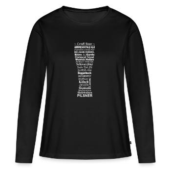 Beer,craft beer - Frauen Premium Bio Langarmshirt - Schwarz - Vorne - Julia (174cm)