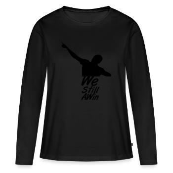 We Still A Win - T-shirt manches longues Premium bio Femme - noir - Devant - Julia (174cm)