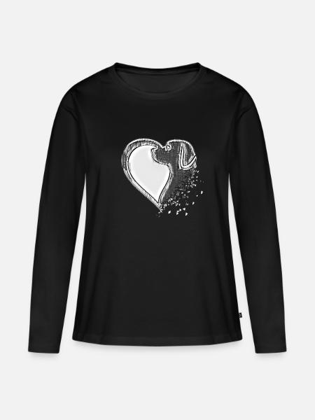 Hundehalter - Frauen Premium Bio Langarmshirt - Schwarz