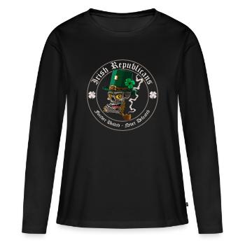 Républicains irlandais - T-shirt manches longues Premium bio Femme - noir - Devant - Julia (174cm)