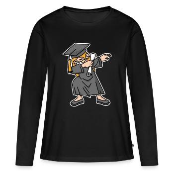 Classe de 2020 remise des diplômes Corona DAB fille senior - T-shirt manches longues Premium bio Femme - noir - Devant - Julia (174cm)