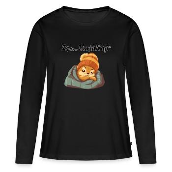Tamia Nickerchen - Frauen Premium Bio Langarmshirt - Schwarz - Vorne - Julia (174cm)