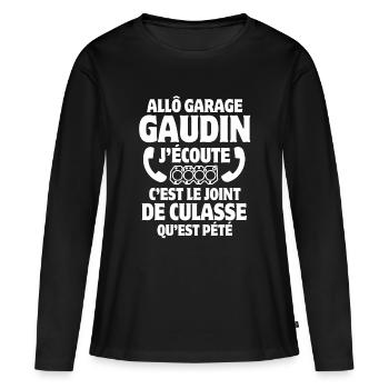 Garage, Mechanic, Workshop Manager - Women's Premium Organic Long Sleeve Shirt - black - Front - Julia (174cm)