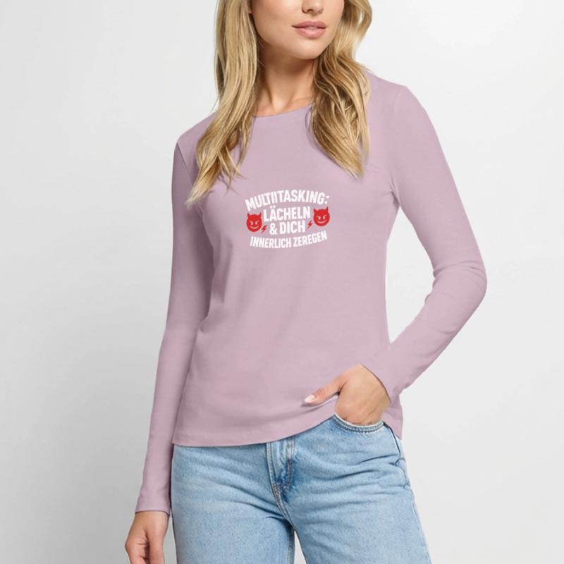 Multitasking Internally disassembling smiles Women's Premium Organic Long Sleeve Shirt