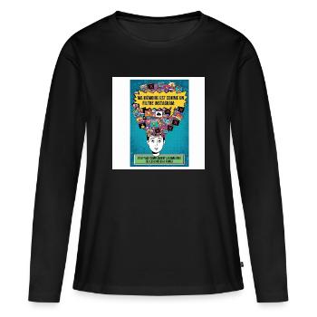 Memoire Filtre Instagram Humour - T-shirt manches longues Premium bio Femme - noir - Devant - Julia (174cm)