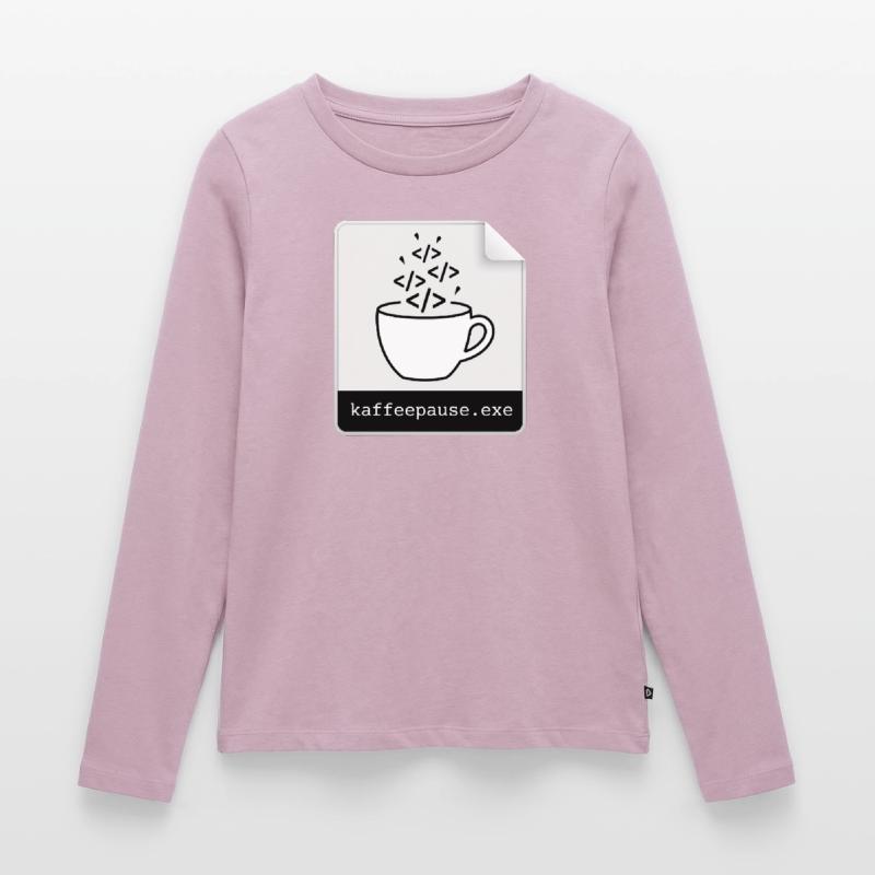 Kaffeepause.exe - IT Programmieren Informatik Code Frauen Premium Bio Langarmshirt