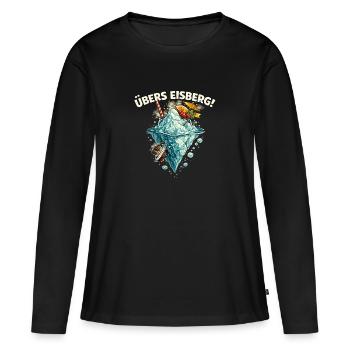 Über Eisberg Sommer Abenteuer - Frauen Premium Bio Langarmshirt - Schwarz - Vorne - Julia (174cm)