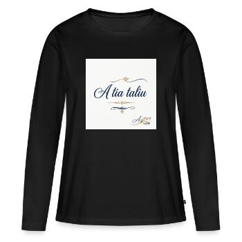 Dialetto siciliano - T-shirt manches longues Premium bio Femme - noir - Devant - Julia (174cm)