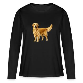 Golden Retriever - Women's Premium Organic Long Sleeve Shirt - black - Front - Julia (174cm)