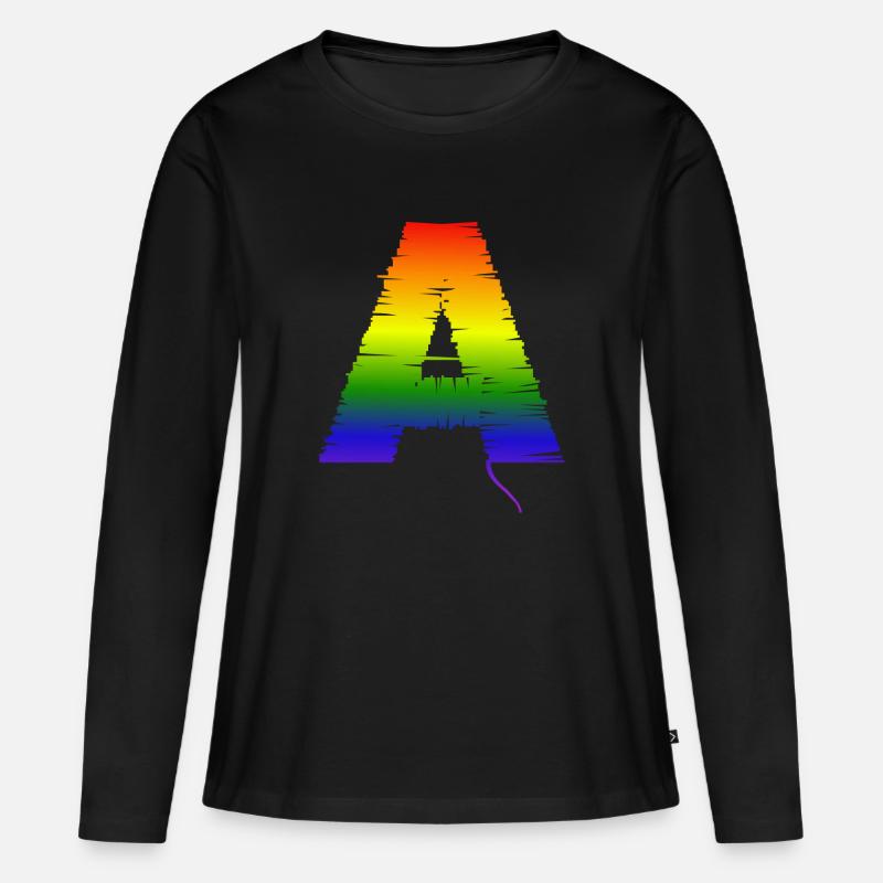 Rainobw A - Frauen Premium Bio Langarmshirt - Schwarz