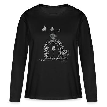 Magic Gate Coma - Le gardien d'Orbis - T-shirt manches longues Premium bio Femme - noir - Devant - Julia (174cm)