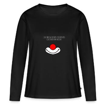 clown - Frauen Premium Bio Langarmshirt - Schwarz - Vorne - Julia (174cm)