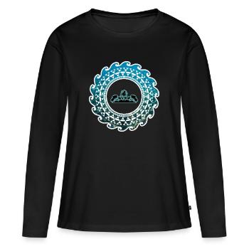 Océan monde océan atlantique océan pacifique marin lac - T-shirt manches longues Premium bio Femme - noir - Devant - Julia (174cm)