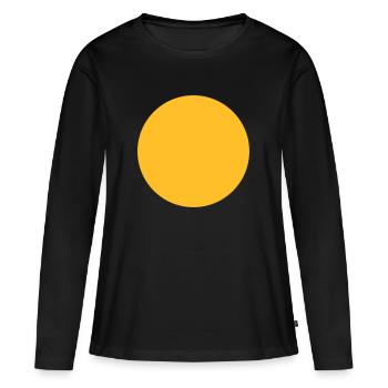 Sphère géométrie - T-shirt manches longues Premium bio Femme - noir - Devant - Julia (174cm)