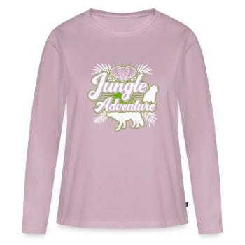 Safari Big Five - T-shirt manches longues Premium bio Femme - rose poudré - Devant - Julia (174cm)
