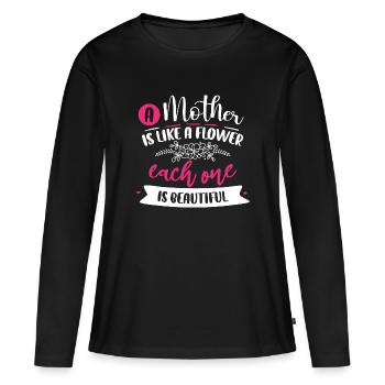 A mother is amazing - Women's Premium Organic Long Sleeve Shirt - black - Front - Julia (174cm)