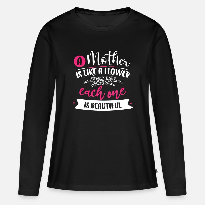 Eine Mutter ist unglaublich - Frauen Premium Bio Langarmshirt - Schwarz