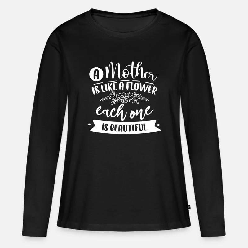 Eine Mutter ist unglaublich - Frauen Premium Bio Langarmshirt - Schwarz