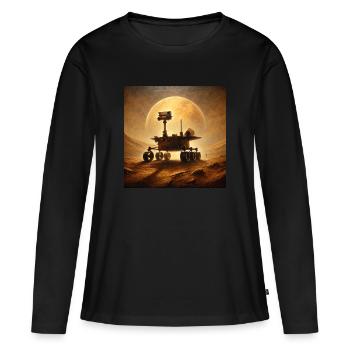 Rover auf Mars: Die Entdeckung beginnt - Frauen Premium Bio Langarmshirt - Schwarz - Vorne - Julia (174cm)