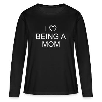 Stolze Mama Mutterliebe Sohn Tochter Beste Kinder - Frauen Premium Bio Langarmshirt - Schwarz - Vorne - Julia (174cm)